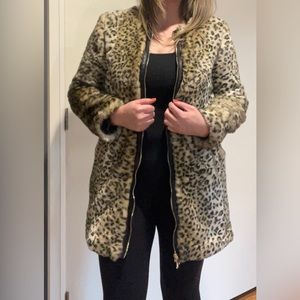 Zara Basic leopard print coat
